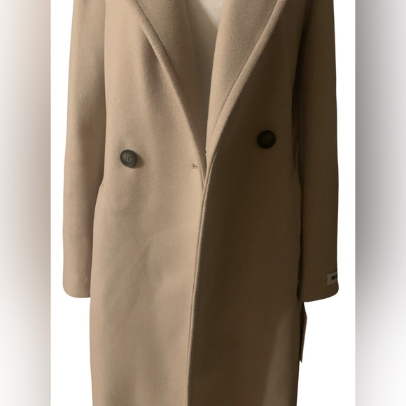 DKNY Classic Women Tan Double- Breasted Trench Coat XS. 100% Polyester. - Picture 8 of 16